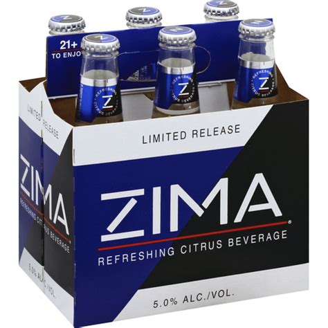 zima flavored malt beverage  pack  fl oz bottles  abv malt