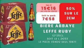 Promo Bière Abbaye Leffe Ruby chez Auchan iCatalogue fr