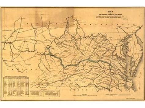 Map Of Virginia With Cities And Towns 1860 | Virginia Map