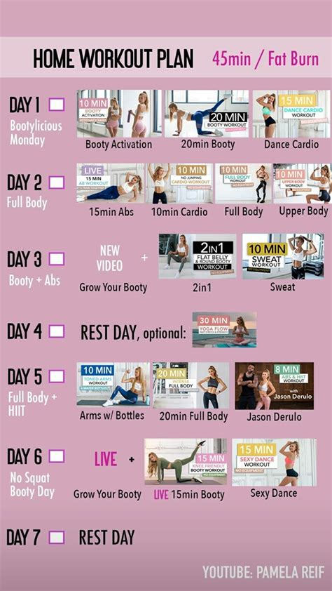 Pamela Reif Workout Plan Intense