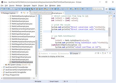 Java Math Tointexact Method Example