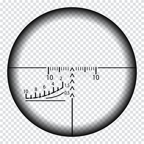 Realistic Sniper Sight With Measurement Marks Sniper Scope Template