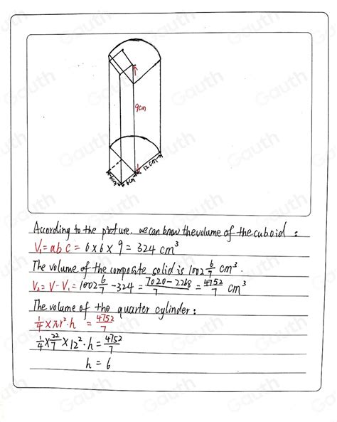 Solved SPM 2018 Question 4 7 Diagram 4 Shows A Composite Solid Formed