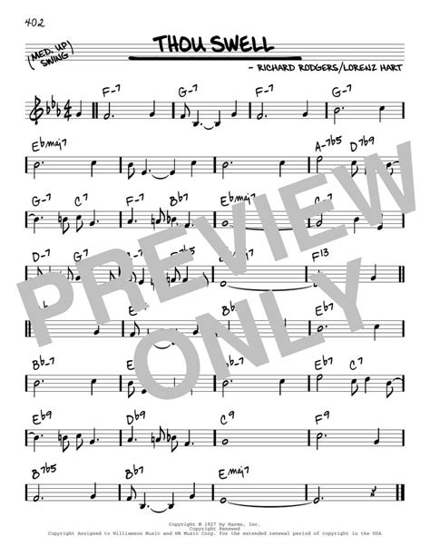 Rodgers Hart Thou Swell Reharmonized Version Arr Jack Grassel