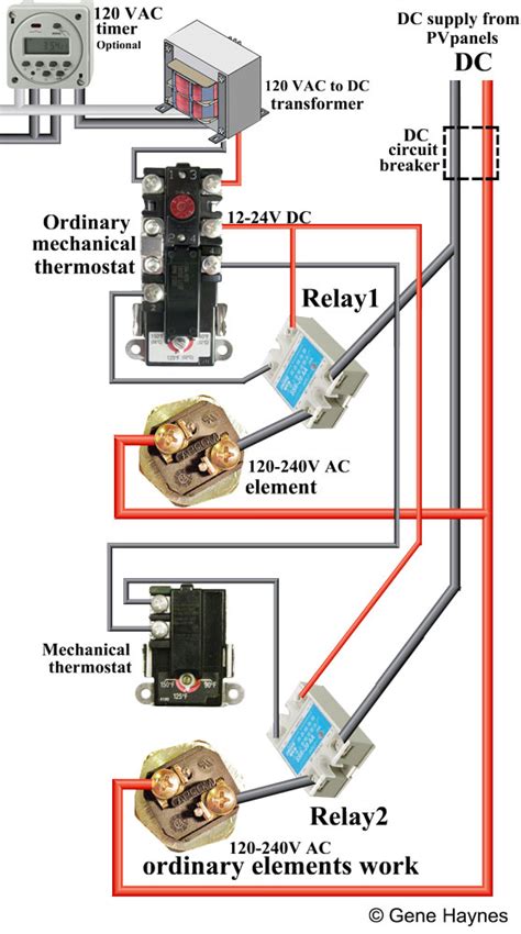 How to convert AC water heater to DC