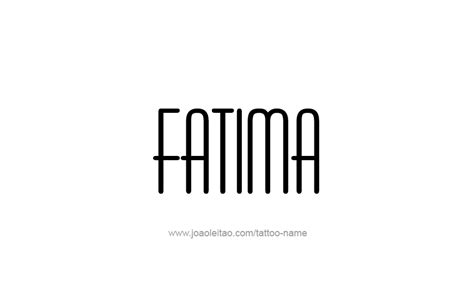 Fatima Name Tattoo Designs