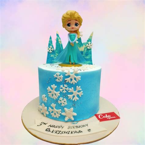 Elsa Theme Frozen Movie Birthday Cake 1 Kg by Cake Square Chennai Online | Best Customised cakes ...