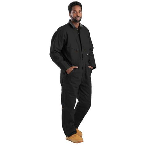 Berne Mens Heritage Duck Insulated Coveralls I417bk R Ss Blains