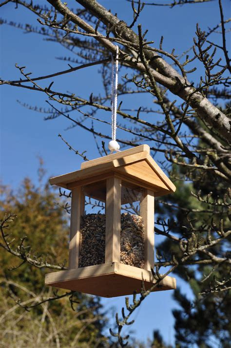 Holz Vogel Futterhaus zum Hängen 22cm Futterstation Futterstelle