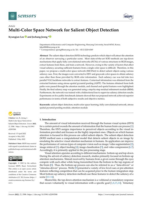 Pdf Multi Color Space Network For Salient Object Detection