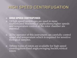 Principles And Applications Of Centrifugation Ppt Ppt