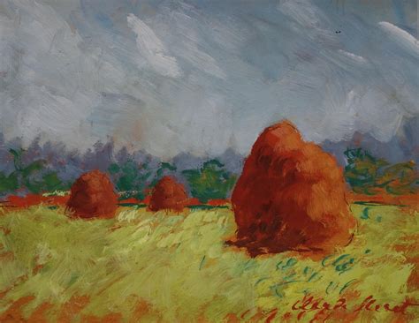 クロード・モネの署名、銘文入りの印象派の素晴らしい絵画（裏面にコレクター/ギャラリーの刻印あり） - Etsy 日本