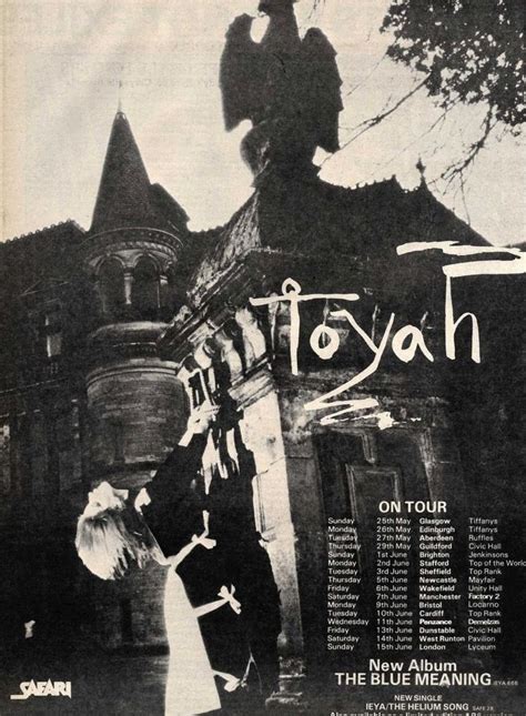 Toyah Willcox Super Rare 1980 Tour Advert | Gig posters, Willcox, Tours