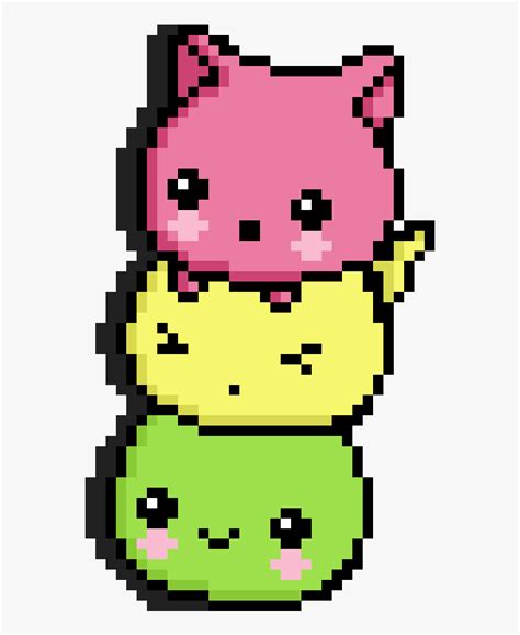 Pixel Art Kawaii Cat Hd Png Download Kindpng