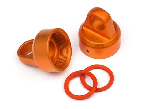 Aluminum Top Shock Cap Orange Pcs