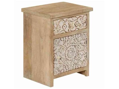 Vidaxl Table De Chevet Bois De Manguier Massif 40 X 30 X 50 Cm 246149