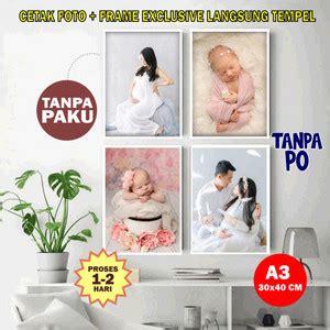 Jual Best Cetak Foto A3 Custom Bingkai Frame Pigura Dekorasi Hiasan