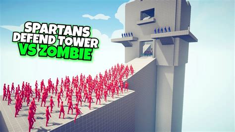 Spartans Defend Tower Vs Zombies Totally Accurate Battle Simulator