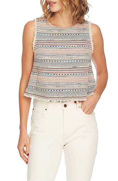 Free Shipping And Returns On 1state Frayed Edge Tweed Top At Nordstrom