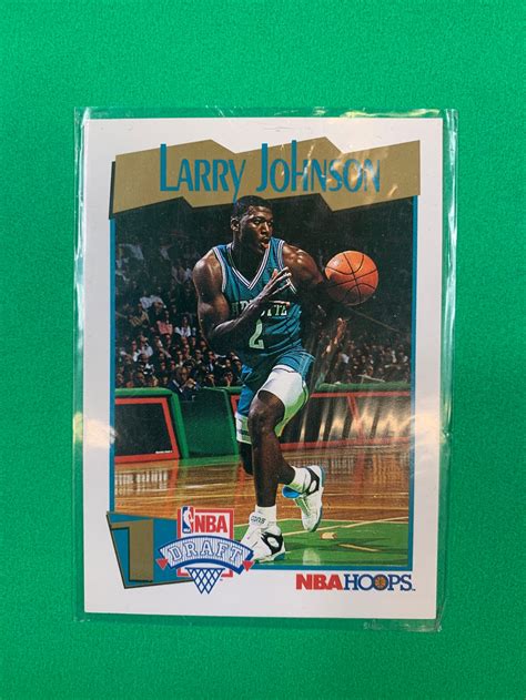 Larry Johnson Rookie Card NBA Hoopps Basketball Charlotte Etsy