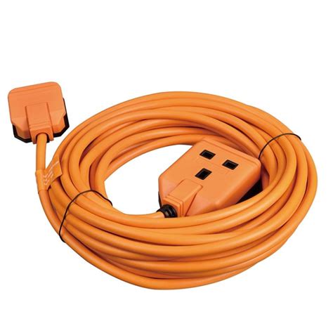 Masterplug Permaplug Socket Heavy Duty M Extension Lead Orange