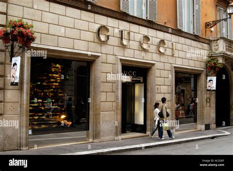 Shopping at Gucci on Via Condotti Rome Italy Stock Photo, Royalty Free ...