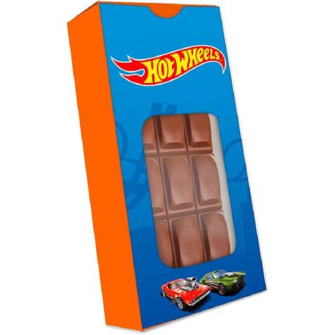 Caixa Para Tablete De Chocolate Hot Wheels 10 Unidades Festcolor