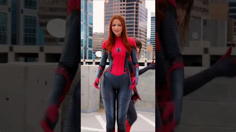 Hot Spider Women Bounce Boobs While Dancing Shorts Spiderwomen Marvel Hot Spiderman