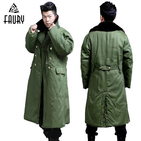 Men Military Style Long Coat Winter Jacket Tactical Security Cold