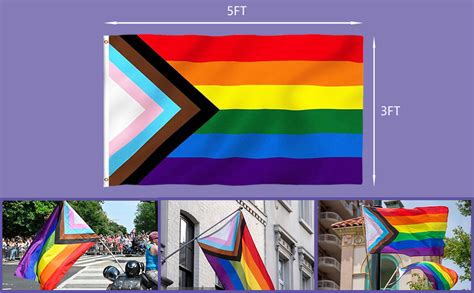 Progress Pride Flag 3x5 Outdoor Lgbtq Gay Lesbian