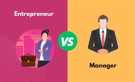 Entrepreneur Vs Manager What S The Difference With Table