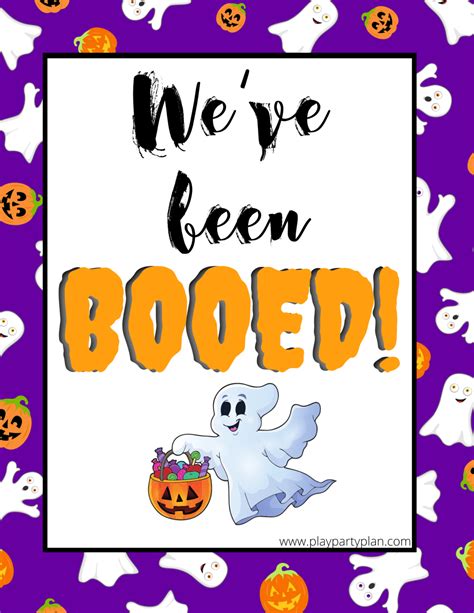 Free Youve Been Booed Signs And Halloween Boo Ideas Play Party Plan