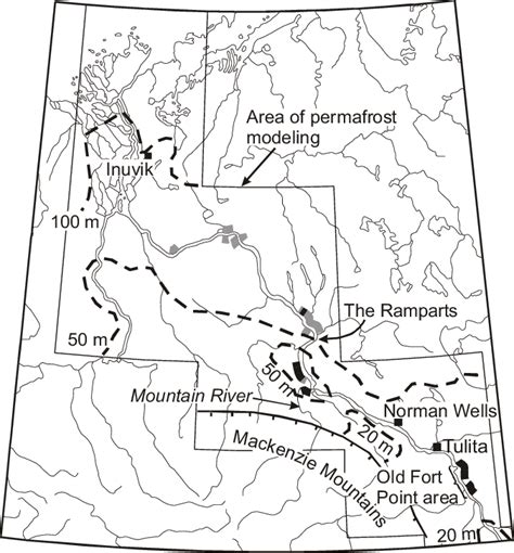 mackenzie valley showing reaches   mackenzie river