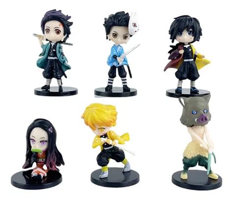 Figuras Anime Demon Slayer Juguetes De Coleccion 6 Piezas Cuotas Sin