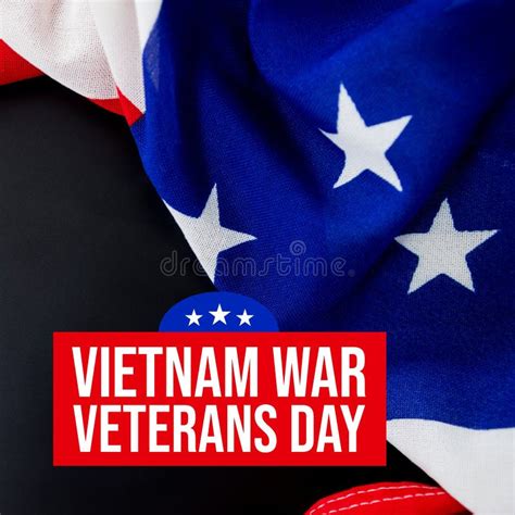 Composition of National Vietnam War Veterans Day Text Over Flag of Usa Stock Illustration ...