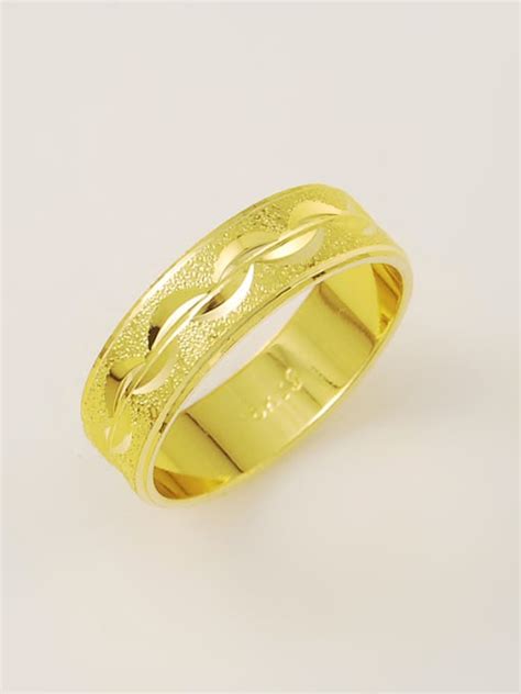 Men Fashionable 24k Gold Plated Geometric Copper Ring 1000027596