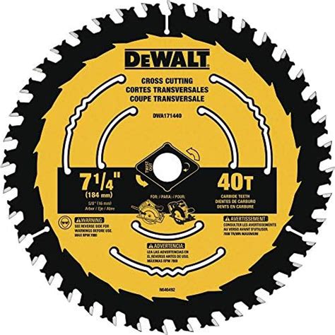 Dewalt 7 1 4 Circular Saw Blade For Pressure Treated And Wet Lumber Atb Thin Kerf 5 8 And