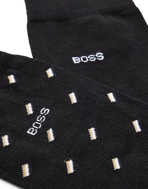 Boss Rs Minipattern Pack Socks Charcoal Terraces Menswear