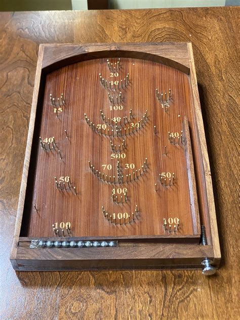 Wooden Bagatelle Table Top Game Pinball Game For Sale At 1stDibs