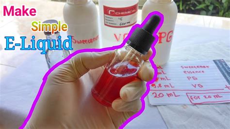 Make Simple E Liquid Vape Diy Cara Buat Liquid Vape Sederhana Youtube