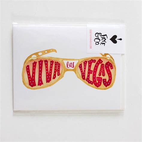 Viva Las Vegas Greeting Card Etsy