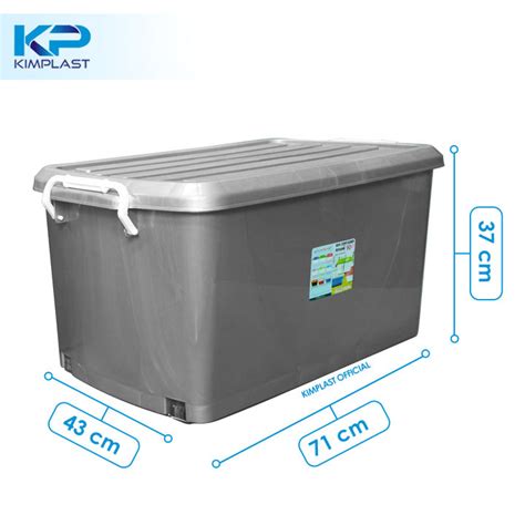 Kimplast Box Container Liter Silver Dengan Pegangan Handle Box