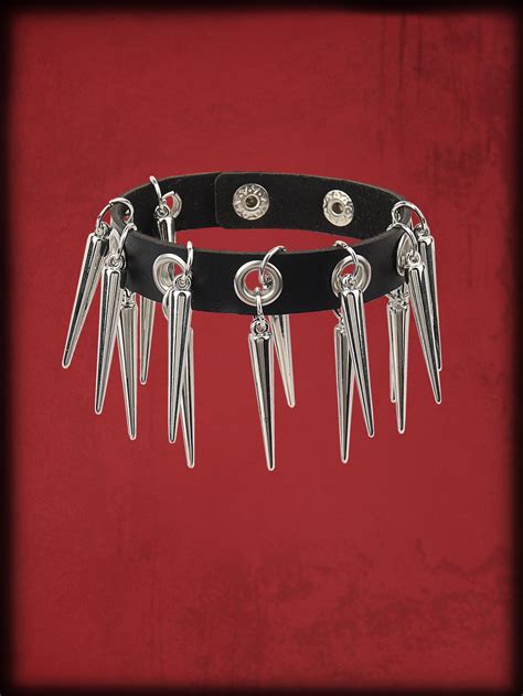 Romwe Punk Rock Pulsera Con Dise O Claveteado