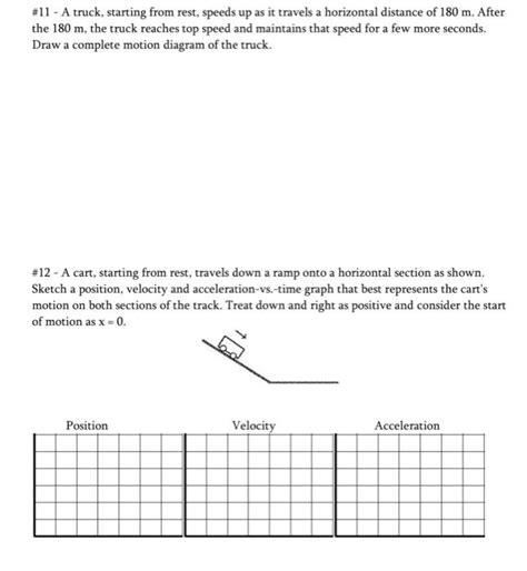 Solved 11 A Truck Starting From Rest Speeds Up As It Chegg