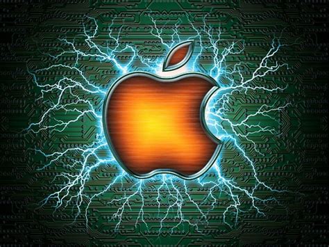 Hd Wallpaper Mac Electric Apple Apple Logo Computers Green