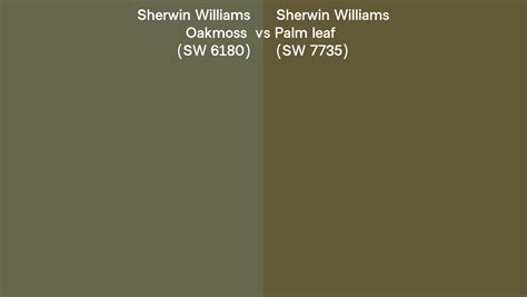 Sherwin Williams Oakmoss Vs Palm Leaf Side By Side Comparison