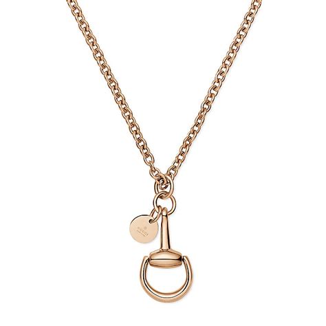 Gucci Horsebit 18ct Rose Gold Necklace Ernest Jones