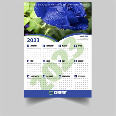 Premium Vector 2023 Minimal Style Calendar Design Happy New Year Vector