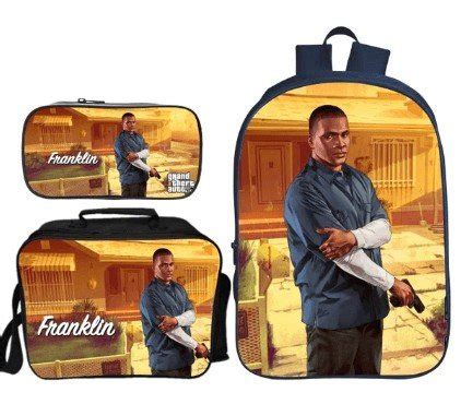 Pack scolaire à composer sac à dos Grand theft Auto avec lunch box Trousse