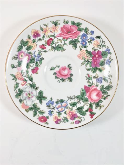 Crown Staffordshire Bone China Thousand Flowers Shabby Chic Etsy